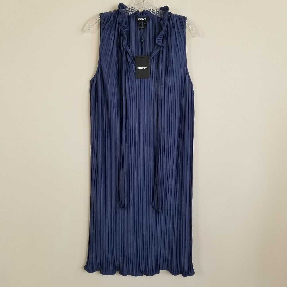 DKNY Sleeveless Pleated Dress Size 10 NWT